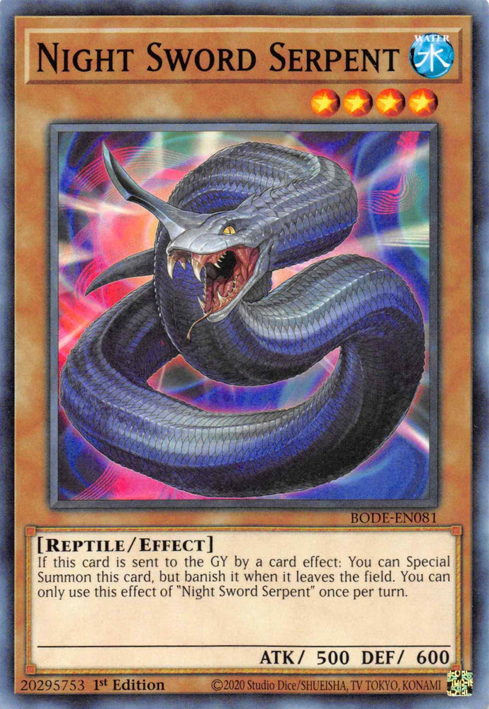 Night Sword Serpent [BODE-EN081] Common (ONLINE ORDER ONLY)
