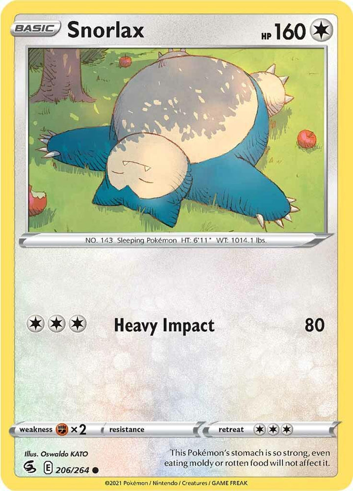 Snorlax (206/264) [Sword & Shield: Fusion Strike] (Online Only)