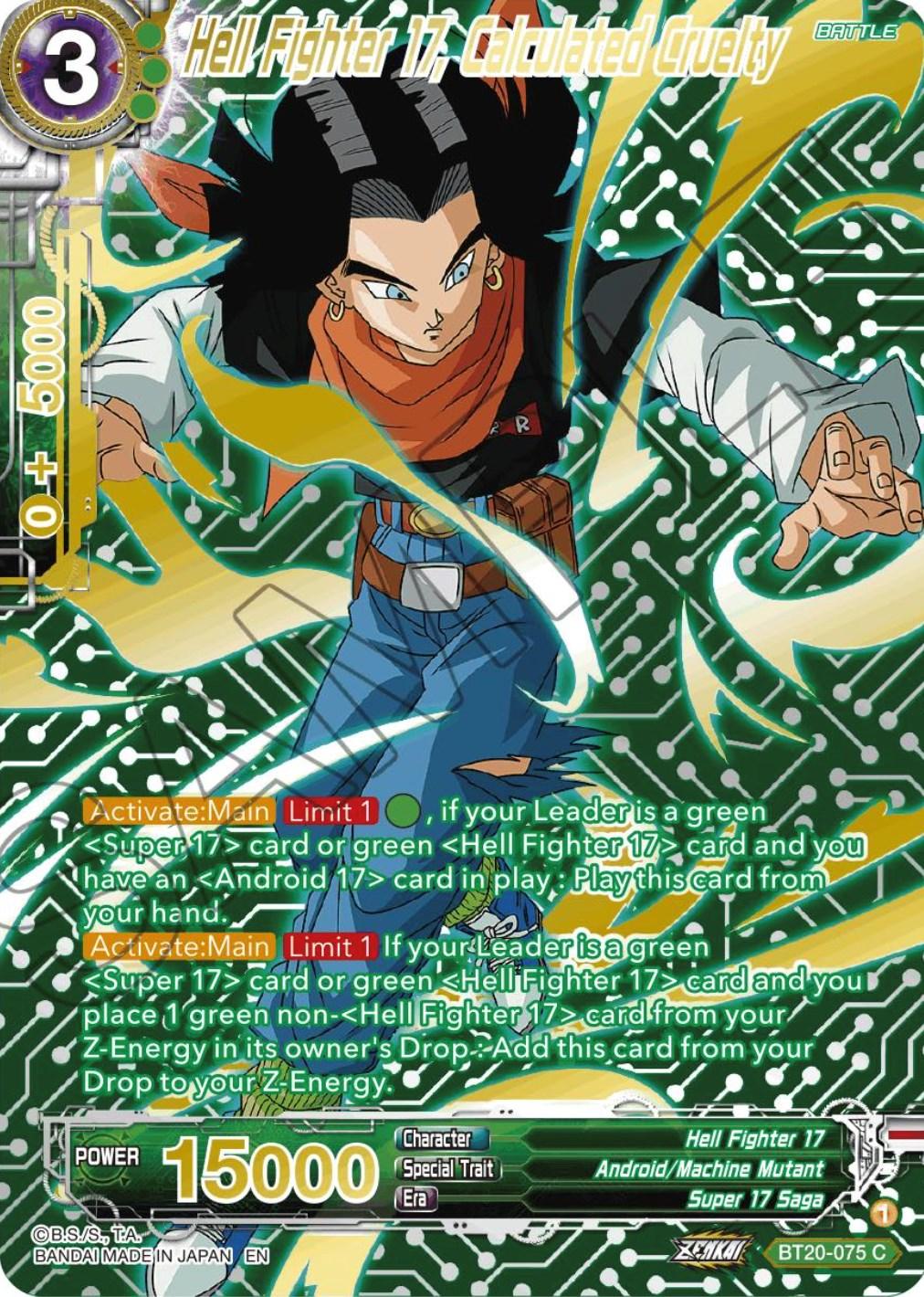 Hell Fighter 17, Calculated Cruelty (Gold-Stamped) (BT20-075) [Power Absorbed] (ONLINE ORDER ONLY)
