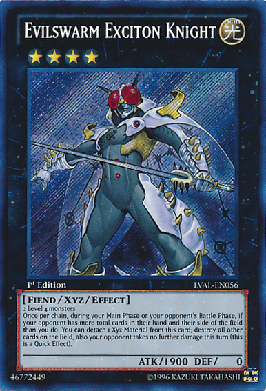Evilswarm Exciton Knight [LVAL-EN056] Secret Rare (ONLINE ORDER ONLY)