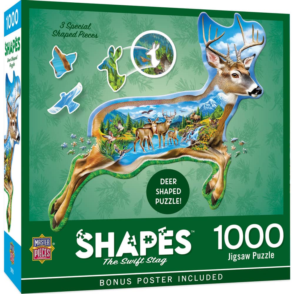 Shapes - The Swift Stag 1000 Piece Shaped Jigsaw Puzzle