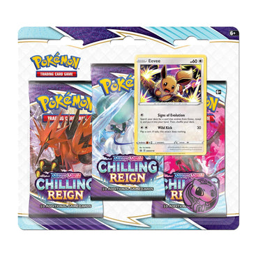 Sword & Shield: Chilling Reign - 3-Pack Blister (Eevee) (ONLINE ORDER ONLY)