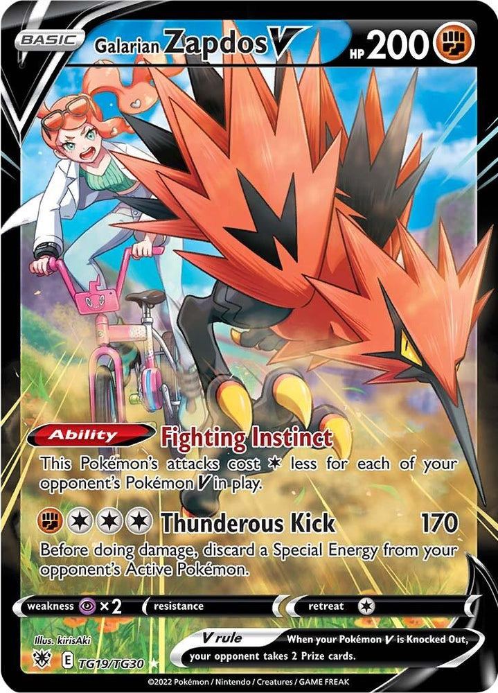 Galarian Zapdos V (TG19/TG30) [Sword & Shield: Astral Radiance] (Online Only)