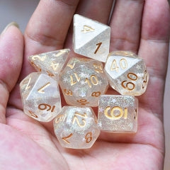 Shimmering Glitter Stars Dice Series Iridescent 7-Dice Set (Online Only)