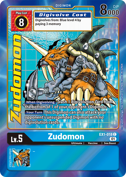 Zudomon [EX1-018] (Alternate Art) [Classic Collection] (ONLINE ORDER ONLY)