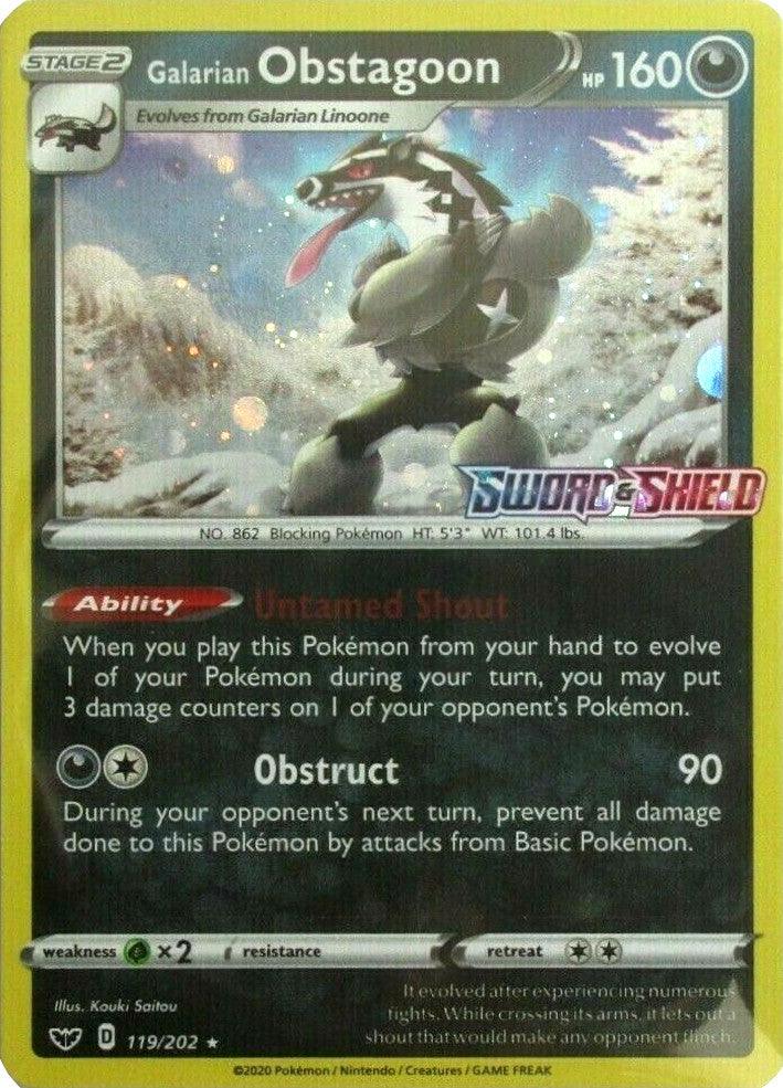 Galarian Obstagoon (119/202) (Cosmos Holo) [Sword & Shield: Base Set] (Online Only)