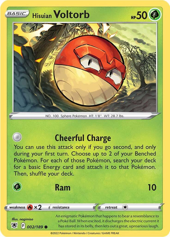 Hisuian Voltorb (002/189) [Sword & Shield: Astral Radiance] (Online Only)