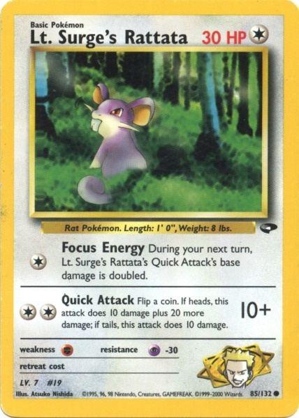 Lt. Surge's Rattata (85/132) [Gym Challenge Unlimited] (Online Only)