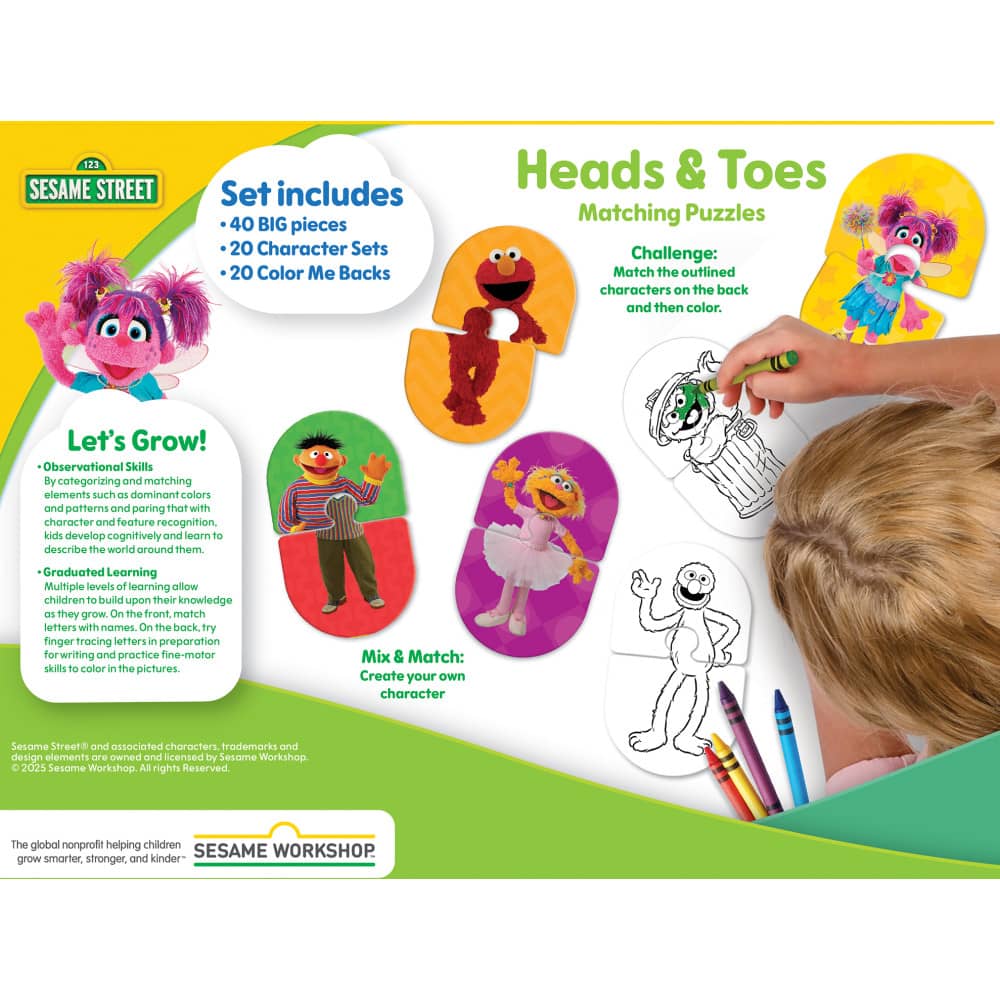 Sesame Street - Heads & Toes Matching Jigsaw Puzzles