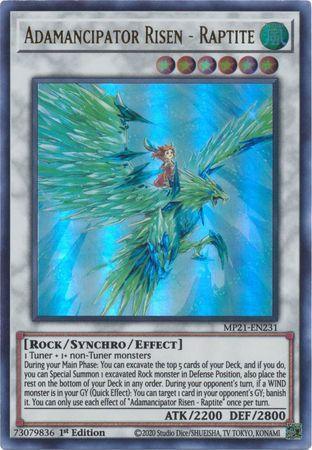 Adamancipator Risen - Raptite [MP21-EN231] Ultra Rare (ONLINE ORDER ONLY)