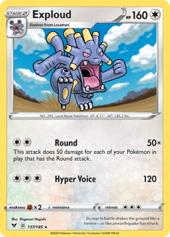 Exploud (137/185) [Sword & Shield: Vivid Voltage] (Online Only)