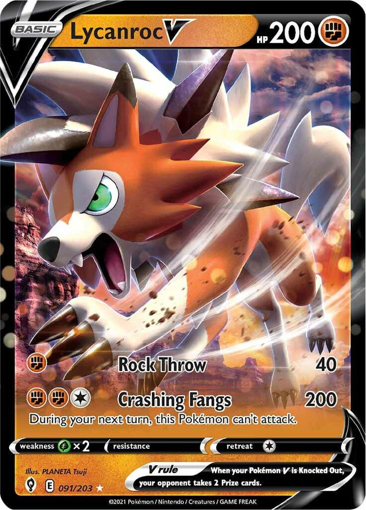 Lycanroc V (091/203) [Sword & Shield: Evolving Skies] (Online Only)