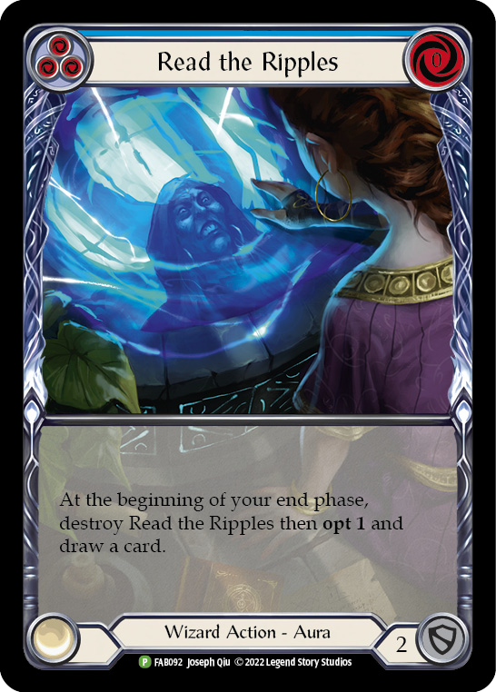 Read the Ripples (Blue) [FAB092] (Promo)  Rainbow Foil