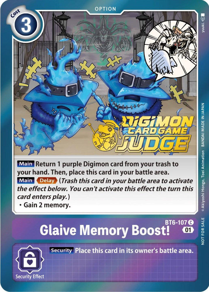 Glaive Memory Boost! [BT6-107] (Judge Pack 3) [Double Diamond Promos] (ONLINE ORDER ONLY)