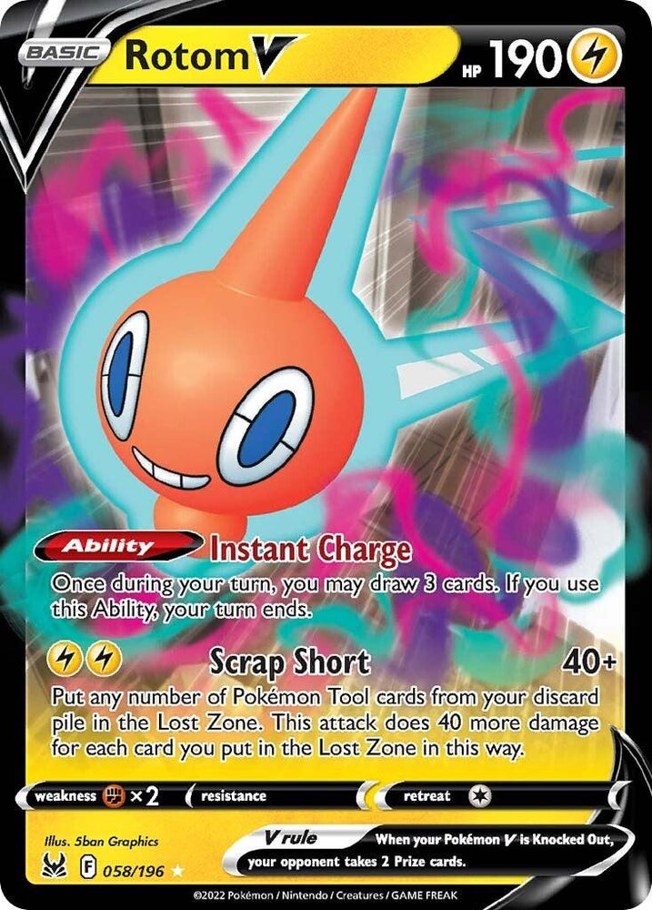 Rotom V (058/196) [Sword & Shield: Lost Origin] (Online Only)