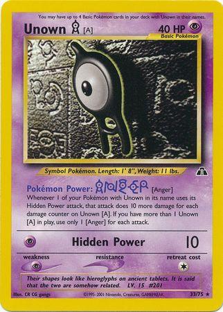 Unown [A] (33/75) [Neo Discovery Unlimited] (Online Only)