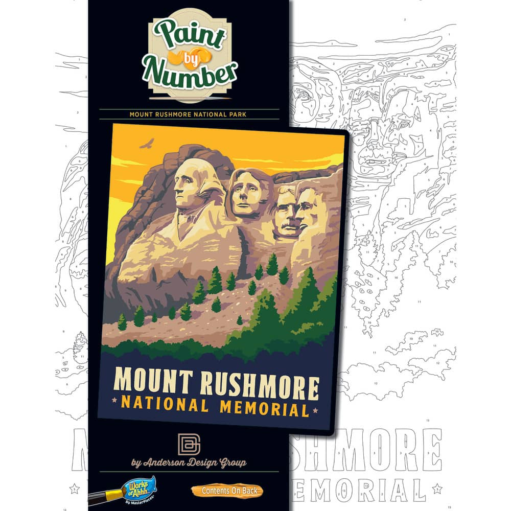 National Memorial - Mount Rushmore Paint by Number (ONLINE ORDER ONLY)
