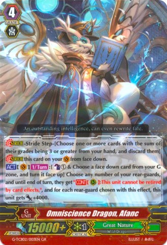 Omniscience Dragon, Afanc (G-TCB02/003EN) [The GENIUS STRATEGY]