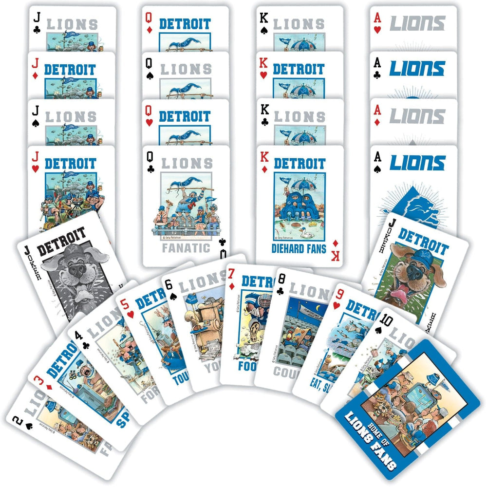 Detroit Lions Fan Deck Playing Cards - 54 Card Deck (ONLINE ORDER ONLY)