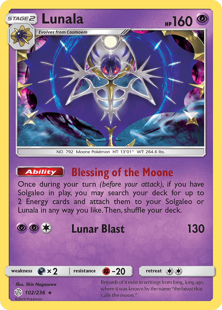 Lunala (102/236) [Sun & Moon: Cosmic Eclipse] (Online Only)