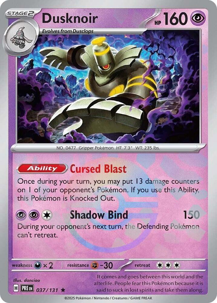 Dusknoir (037/131) (Poke Ball Pattern) [Scarlet & Violet: Prismatic Evolutions] (Online Only)