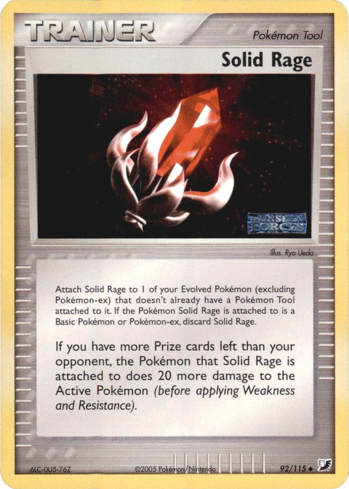 Solid Rage (92/115) (Stamped) [EX: Unseen Forces] (Online Only)