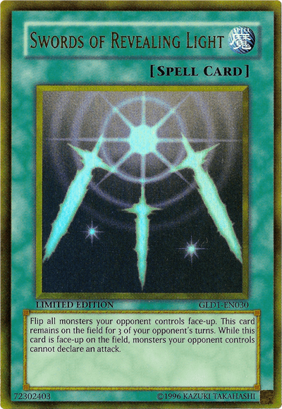 Swords of Revealing Light [GLD1-EN030] Gold Rare (ONLINE ORDER ONLY)