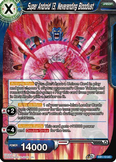 Super Android 13, Neverending Bloodlust (EB1-013) [Battle Evolution Booster] (ONLINE ORDER ONLY)