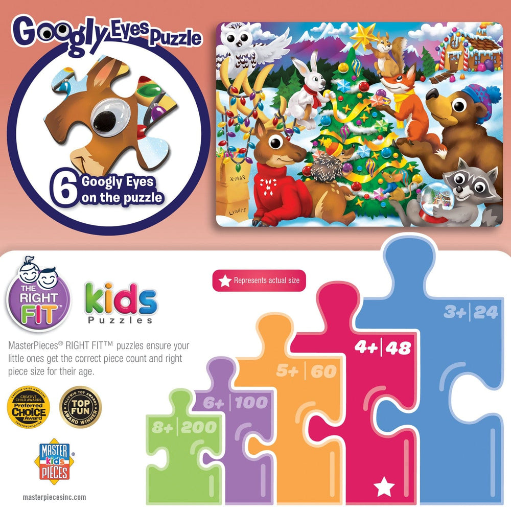 Googly Eyes - Around the Christmas Tree 48 Piece Jigsaw Puzzle (ONLINE ORDER ONLY)