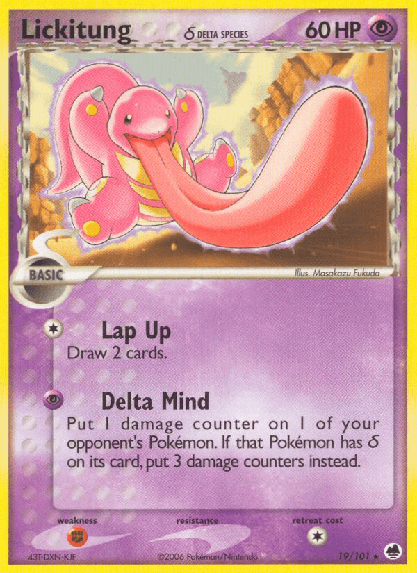 Lickitung (19/101) (Delta Species) [EX: Dragon Frontiers] (Online Only)