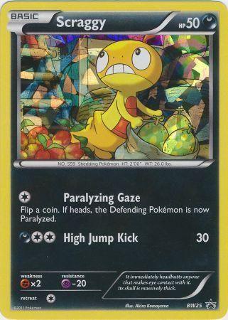 Scraggy (BW25) (Cracked Ice Holo) [Black & White: Black Star Promos] (Online Only)
