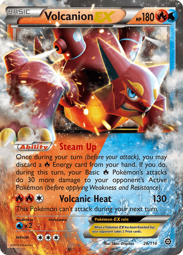 Volcanion EX (26/114) [XY: Steam Siege] (Online Only)
