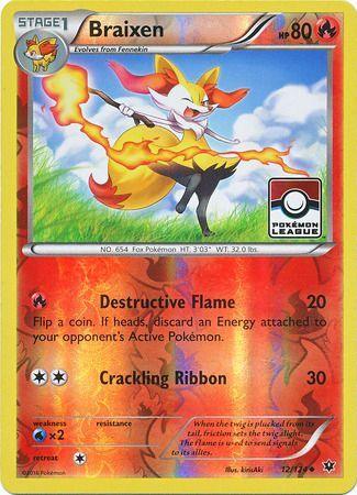 Braixen (12/124) (League Promo) [XY: Fates Collide] (Online Only)
