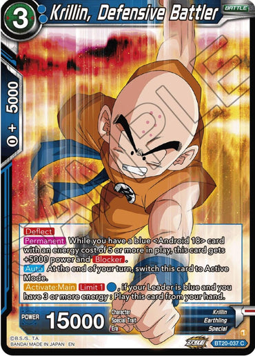 Krillin, Defensive Battler (BT20-037) [Power Absorbed] (ONLINE ORDER ONLY)