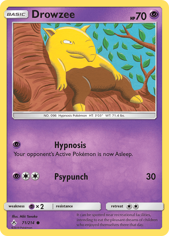 Drowzee (71/214) [Sun & Moon: Unbroken Bonds] (Online Only)
