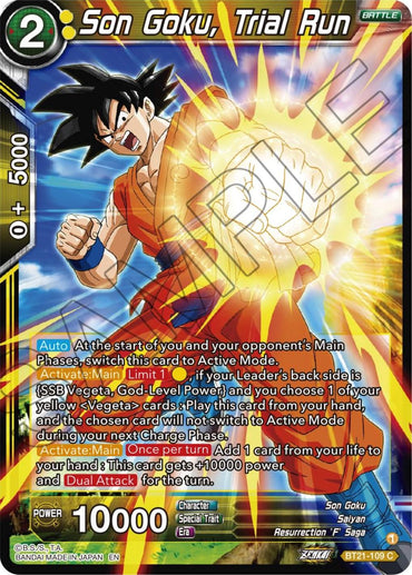 Son Goku, Trial Run (BT21-109) [Wild Resurgence] (ONLINE ORDER ONLY)
