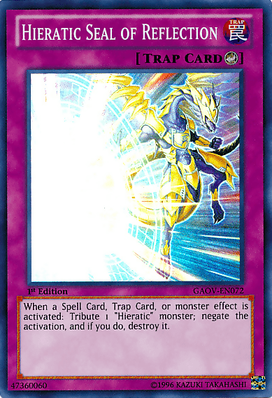 Hieratic Seal of Reflection [GAOV-EN072] Super Rare (ONLINE ORDER ONLY)