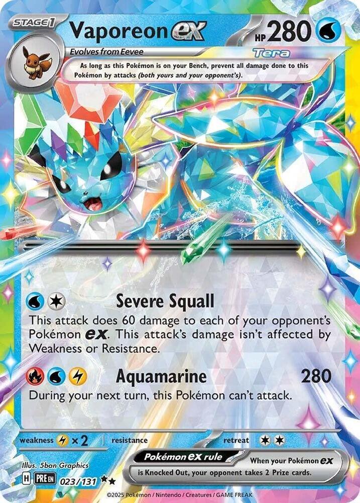 Vaporeon ex (023/131) [Scarlet & Violet: Prismatic Evolutions] (Online Only)