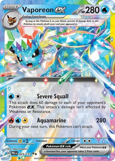 Vaporeon ex (023/131) [Scarlet & Violet: Prismatic Evolutions] (Online Only)