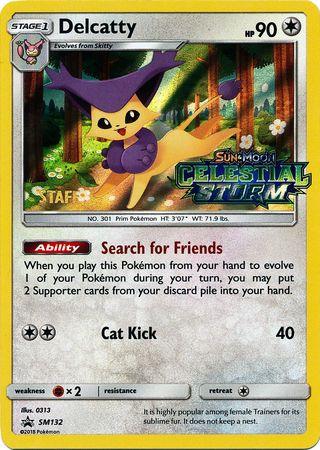 Delcatty (SM132) (Staff Prerelease Promo) [Sun & Moon: Black Star Promos] (Online Only)