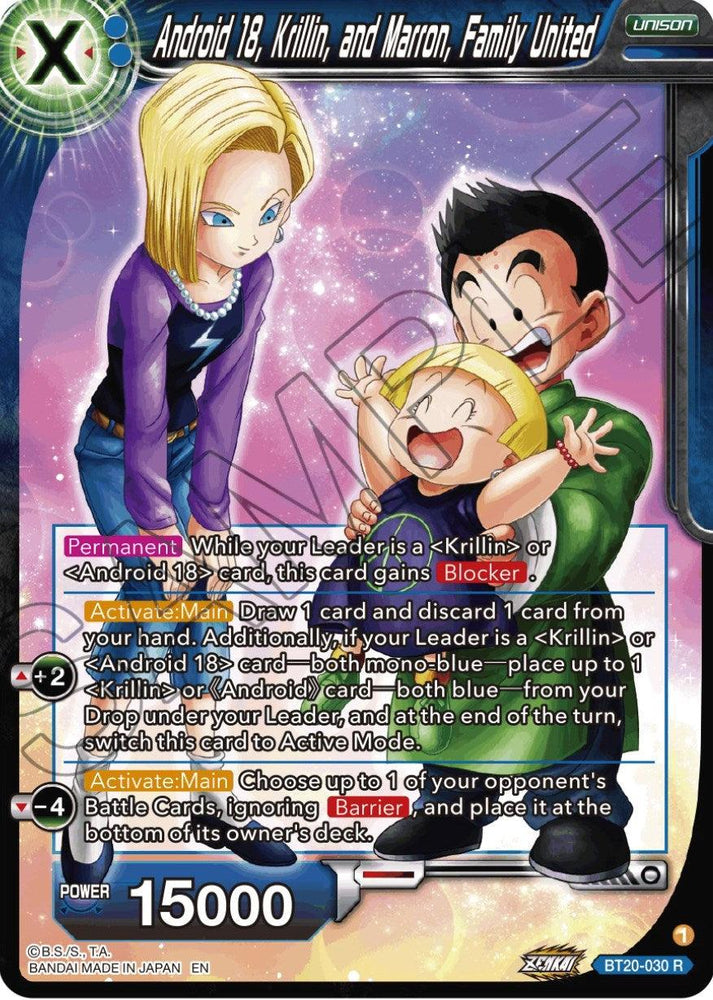Android 18, Krillin, and Maron, Family United (BT20-030) [Power Absorbed] (ONLINE ORDER ONLY)