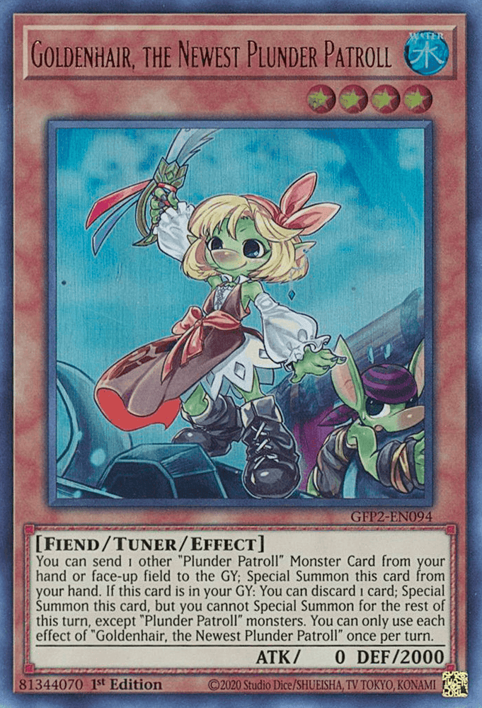 Goldenhair, the Newest Plunder Patroll [GFP2-EN094] Ultra Rare (ONLINE ORDER ONLY)