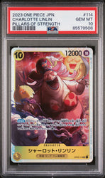 2023 ONE PIECE JAPANESE PILLARS OF STRENGTH CHARLOTTE LINLIN #114 - PSA GEM MT 10 (Online Order Only)
