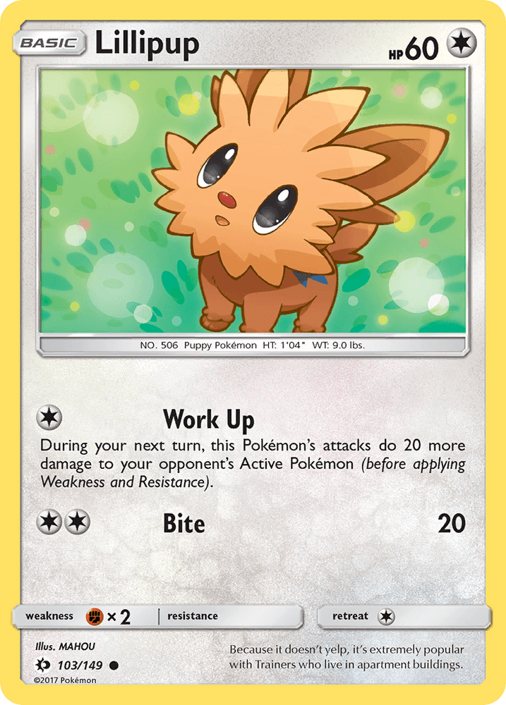 Lillipup (103/149) [Sun & Moon: Base Set] (Online Only)