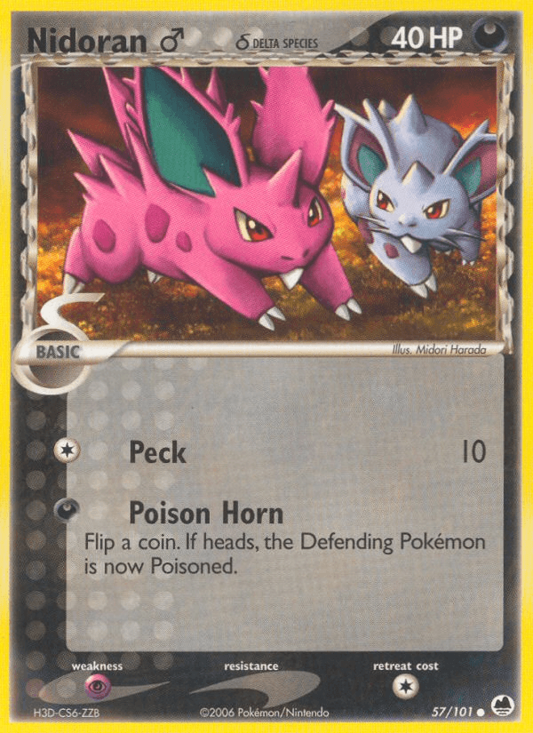 Nidoran (57/101) (Male) (Delta Species) [EX: Dragon Frontiers] (Online Only)