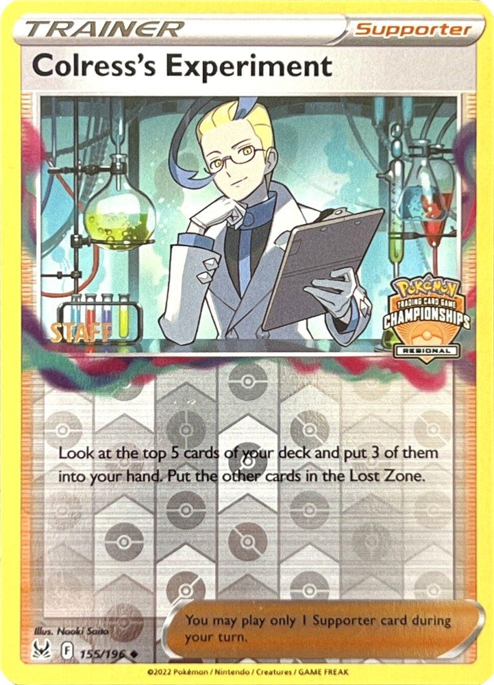 Colress's Experiment (Regional Championships) (Staff) [Sword & Shield: Lost Origin] (Online Only)