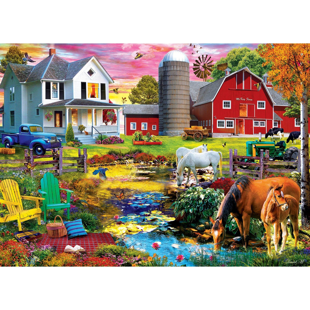 Farm & Country - Picnic on the Farm 1000 Piece Jigsaw Puzzle (ONLINE ORDER ONLY)