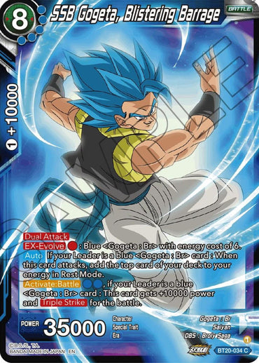 SSB Gogeta, Blistering Barrage (BT20-034) [Power Absorbed] (ONLINE ORDER ONLY)