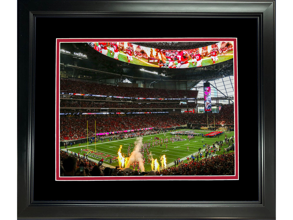 Framed Mercedes-Benz Stadium Atlanta Falcons 11"x14" Football Photo Professionally Matted (ONLINE ORDER ONLY)