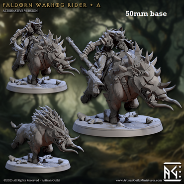 Faldorn Warhog Rider: Sculpt A (Hobgoblin Boar Calvary) (Online Order Only)